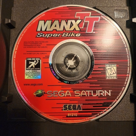 Vintage 1997 Sega Saturn Manx TT Super Bike Racing Video Game Rated K-A Everyone - Picture 5 of 14